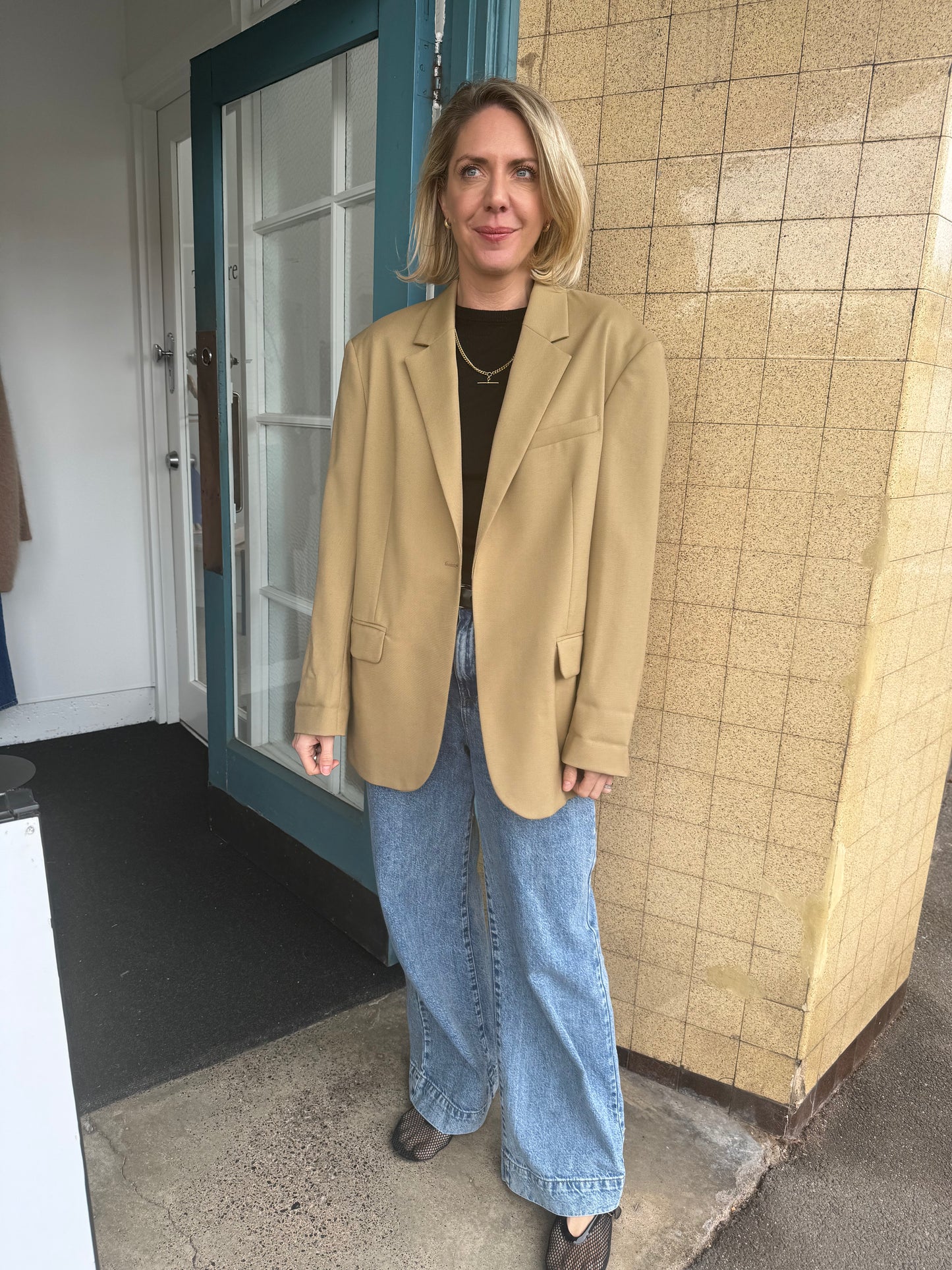 ARKET CAMEL BLAZER - SIZE 42