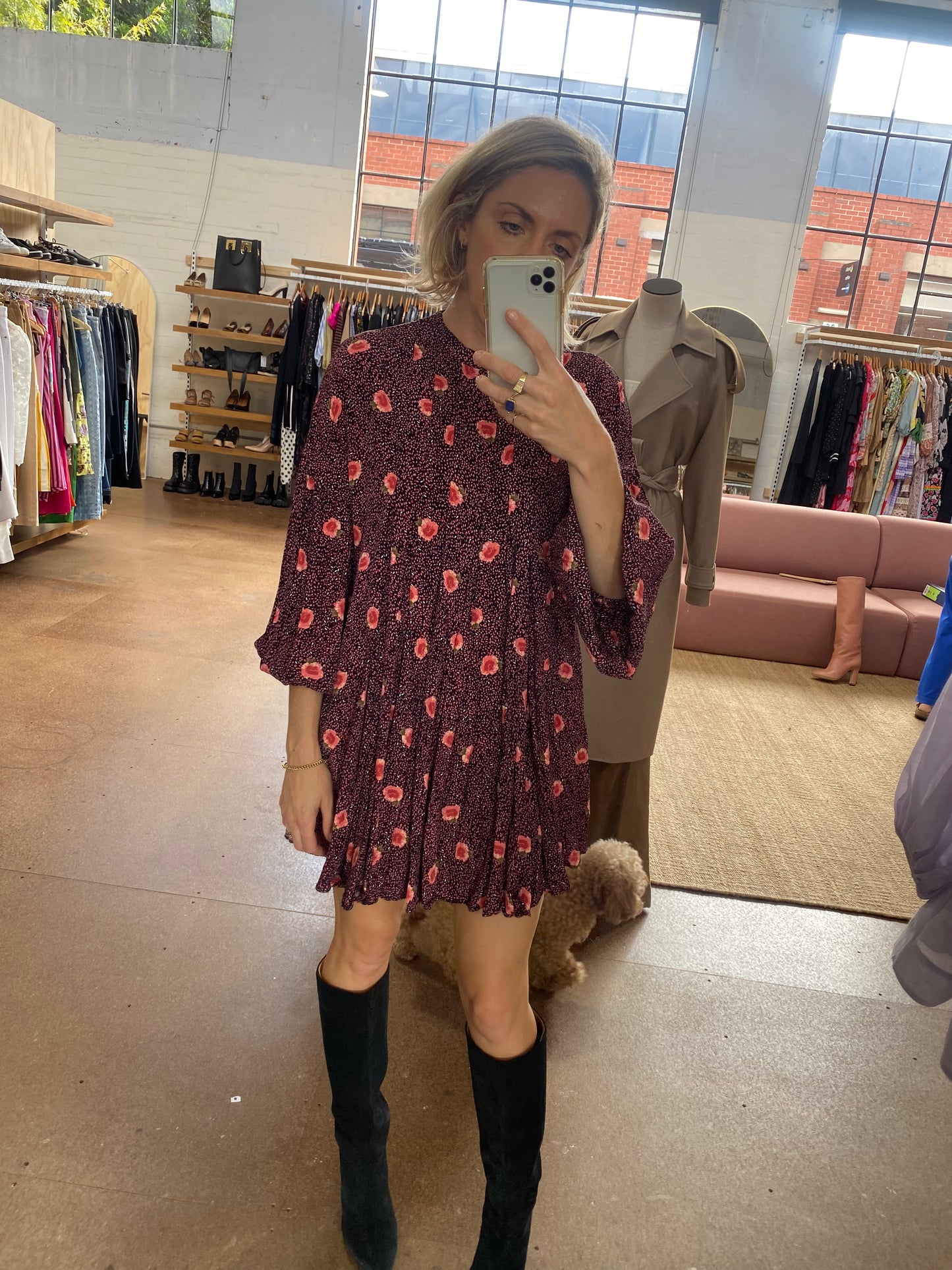 BY TIMO FLORAL MINI DRESS - SIZE M