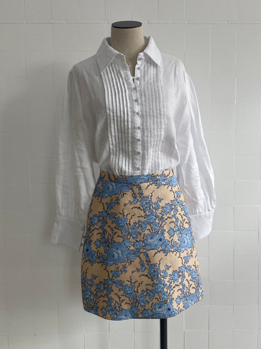 DIISH WHITE LINEN SHIRT - SIZE 14