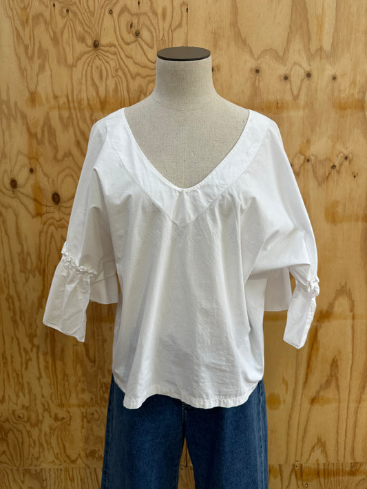 SCANLAN THEODORE COTTON BLOUSE - SIZE SMALL
