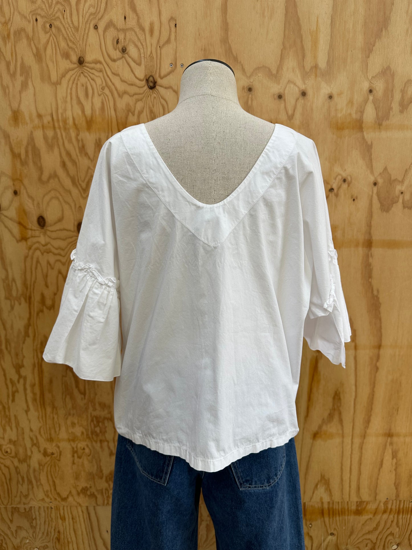 SCANLAN THEODORE COTTON BLOUSE - SIZE SMALL
