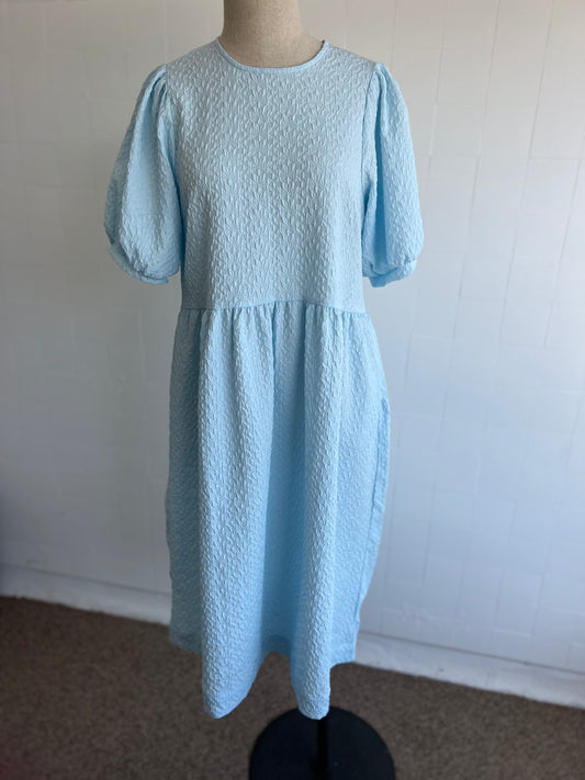 SECOND FEMALE BLUE LEAH MIDI DRESS - SIZE S