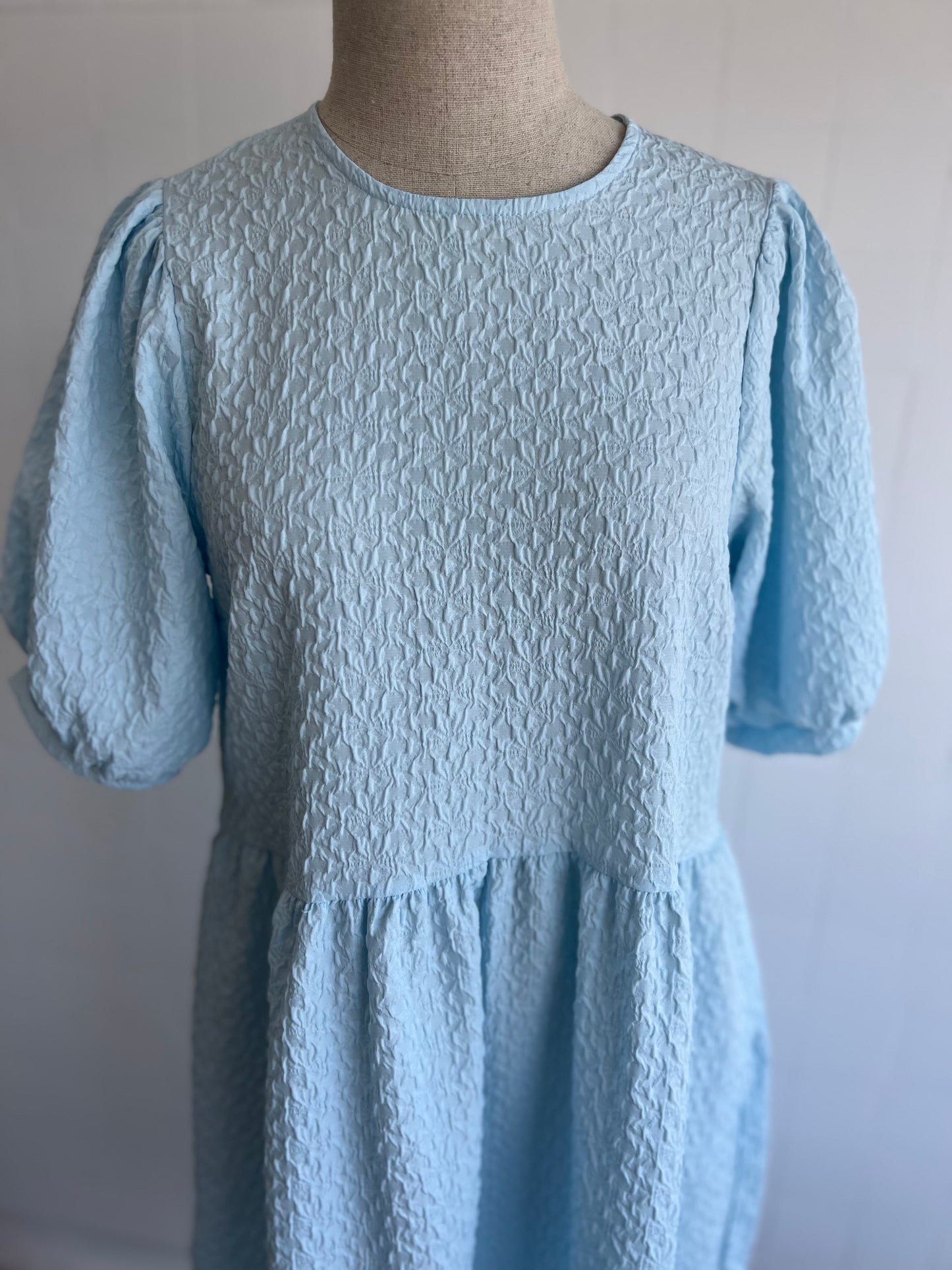 SECOND FEMALE BLUE LEAH MIDI DRESS - SIZE S