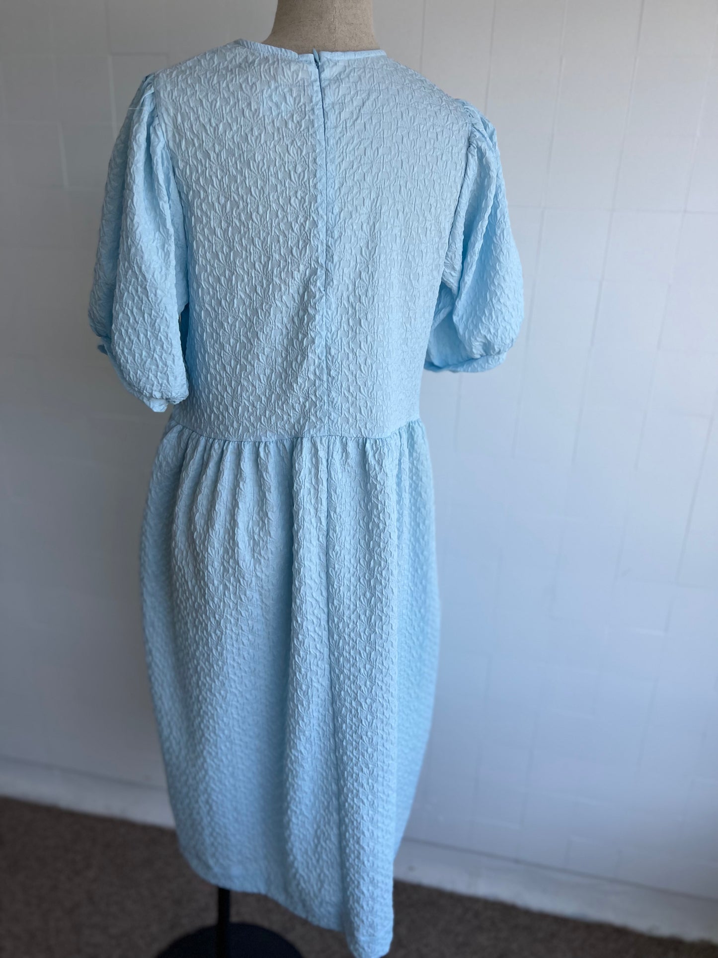 SECOND FEMALE BLUE LEAH MIDI DRESS - SIZE S