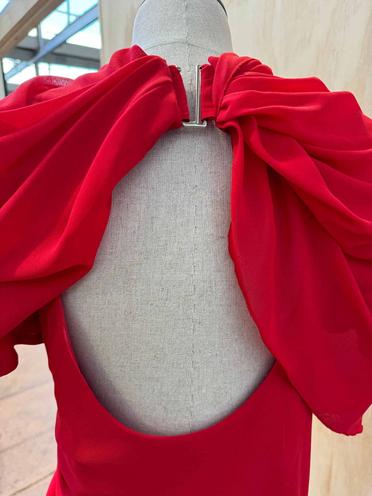 YOJANI CARMEN RED DRESS - SIZE L