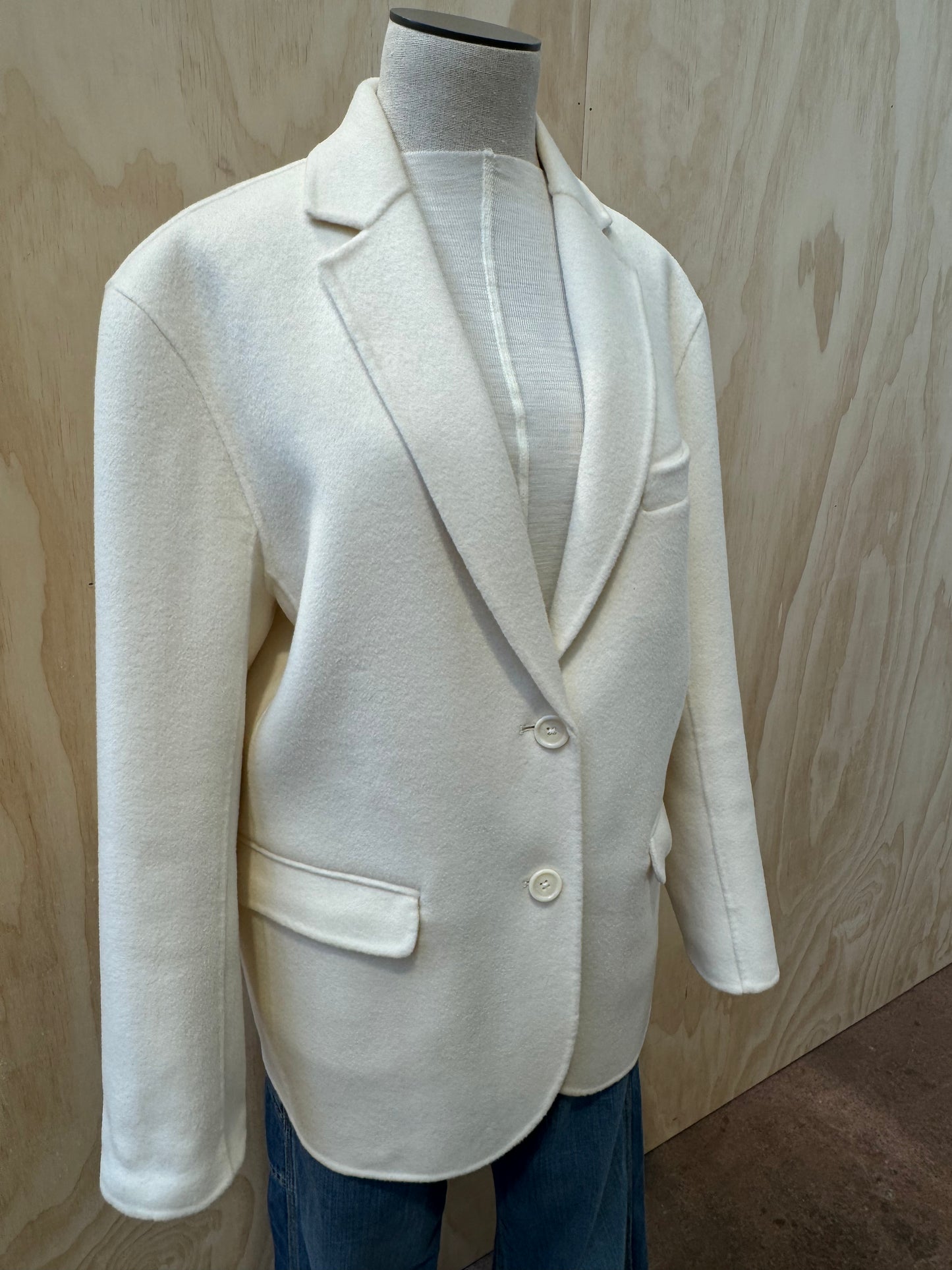 ANINE BING QUINN CASHMERE BLEND BLAZER - SIZE S