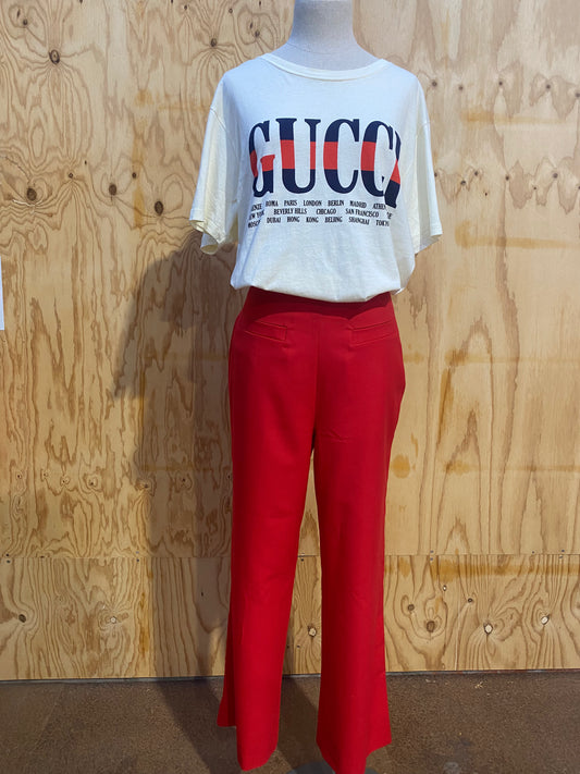 HUSK RENE FLAT FRONT RED PANT - SIZE 10