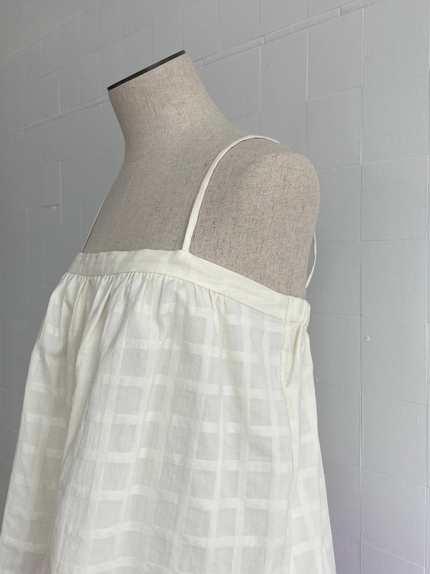 VENROY CREAM BABYDOLL CROPPED TOP - SIZE S