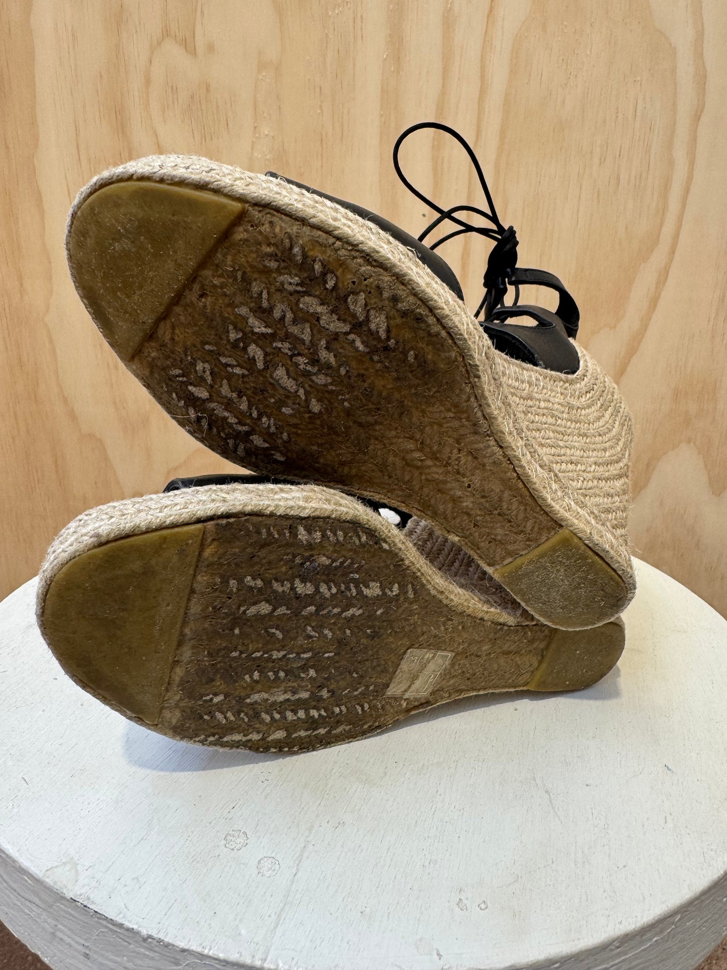 BY BIANCA LACE UP ESPADRILLES - SIZE 38