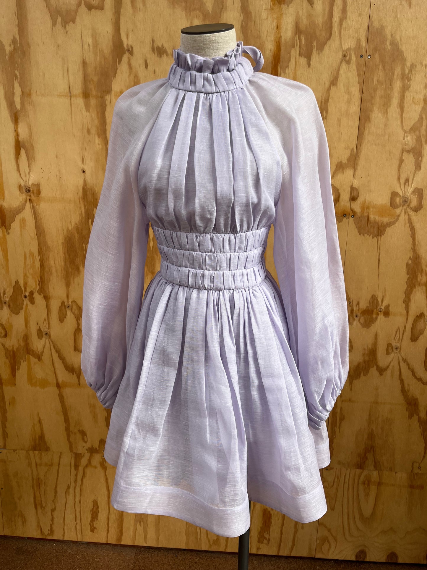 ZIMMERMANN LUMINOUS LONG SLEEVE MINI - SIZE 0