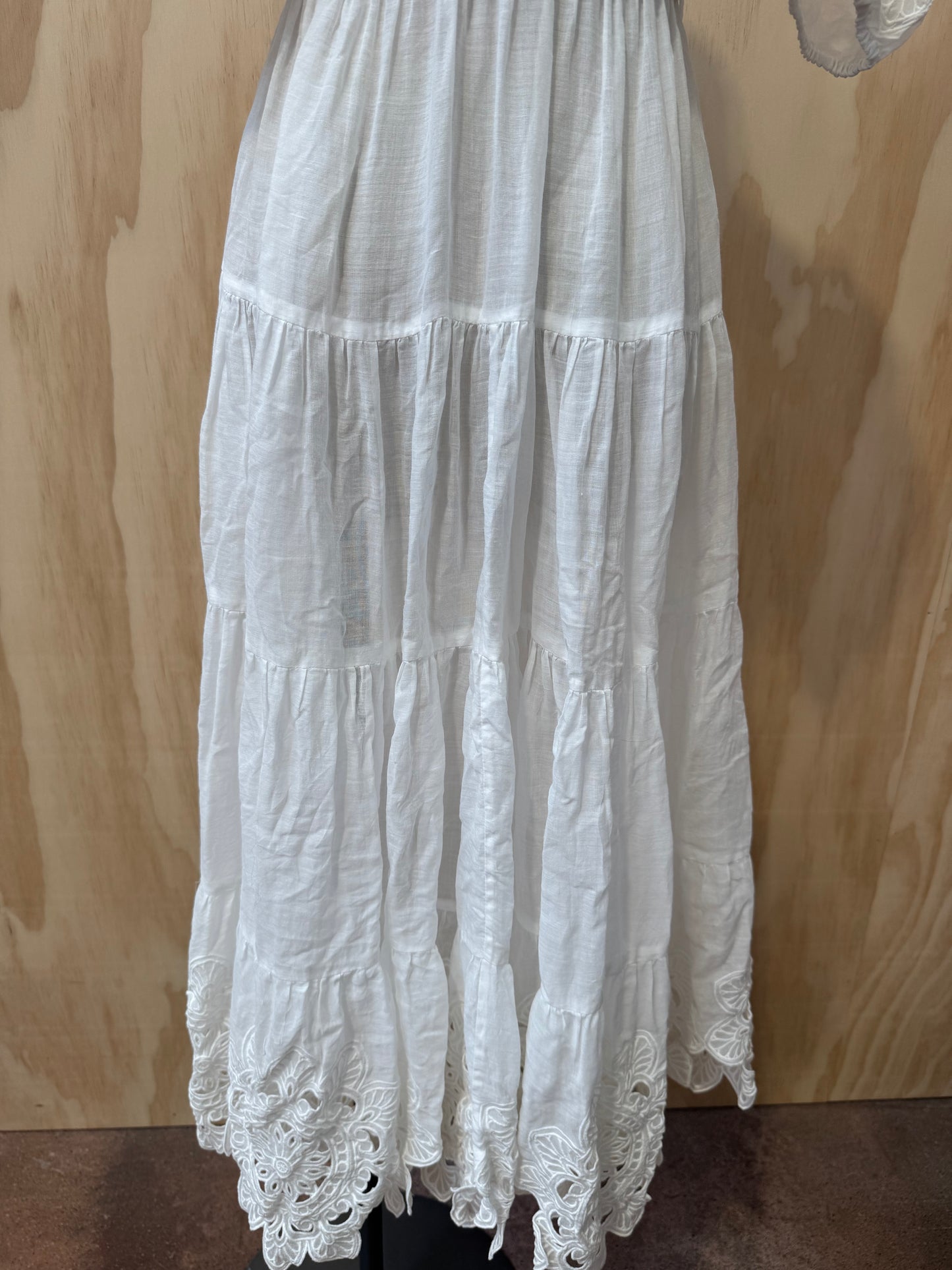 ZIMMERMANN BRODERIE ANGLAISE MIDI DRESS - SIZE 1