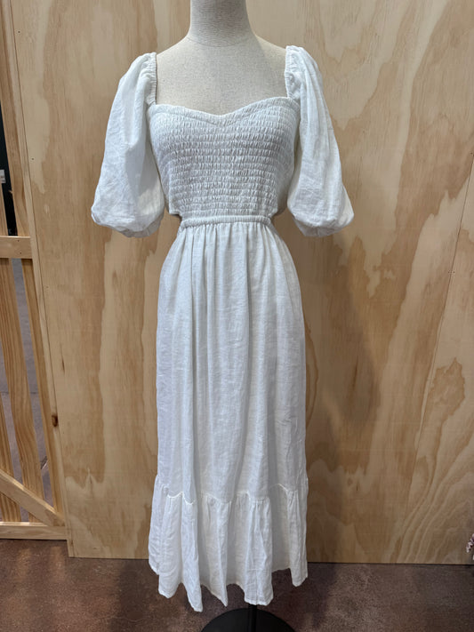 FAITHFULL THE BRAND CUT OUT MIDI DRESS - SIZE 10