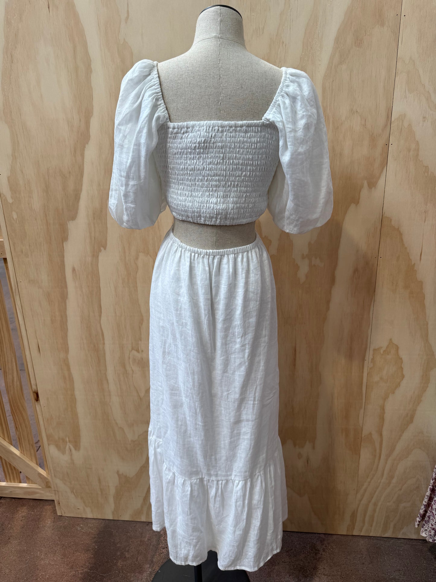 FAITHFULL THE BRAND CUT OUT MIDI DRESS - SIZE 10