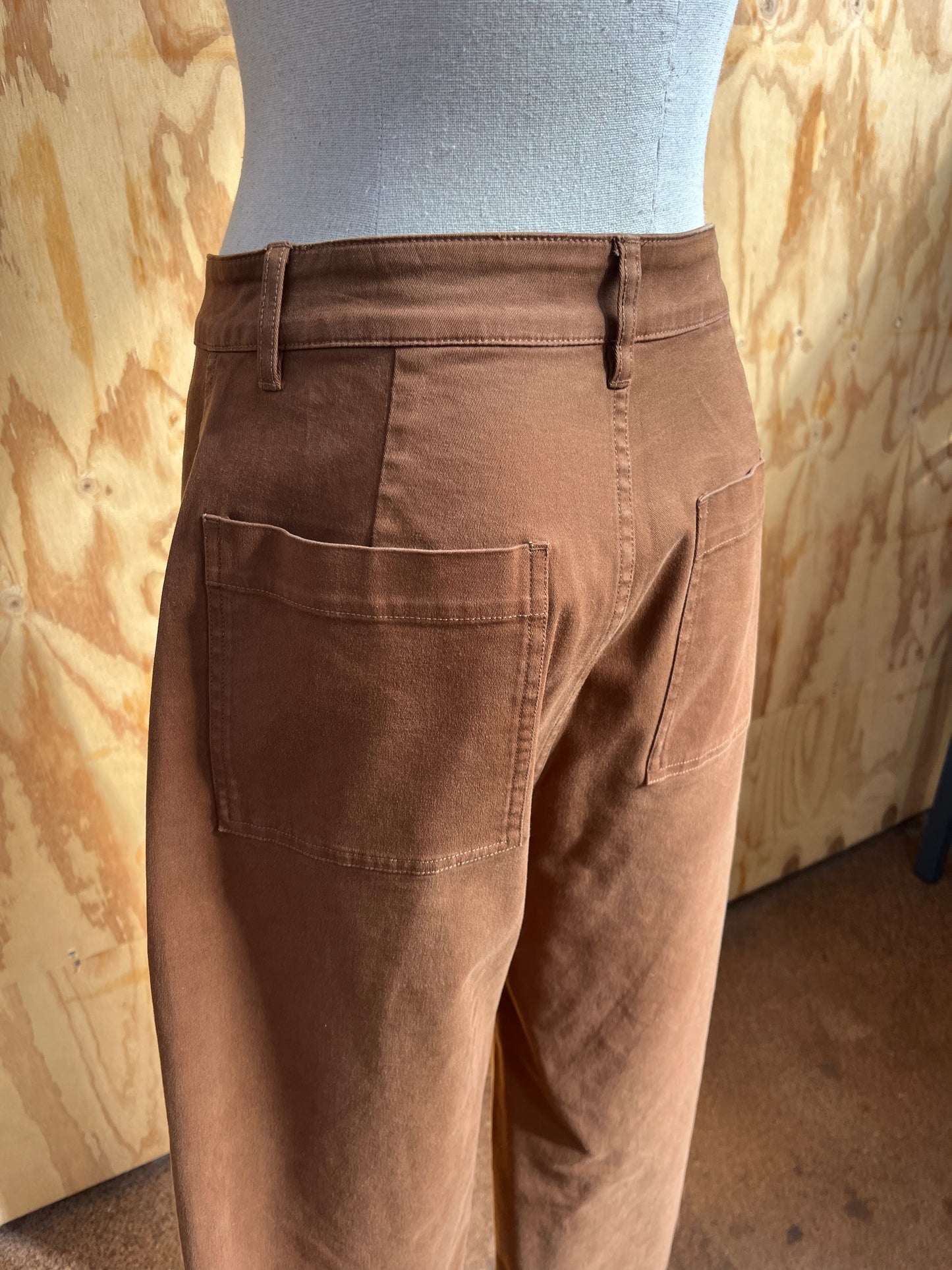 ASSEMBLY LABEL CROPPED WIDE LEG CANVAS PANT - SIZE 10