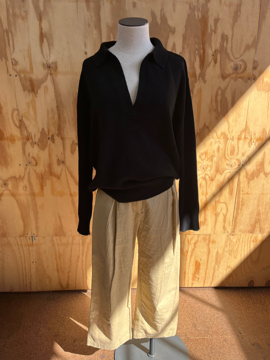 ST AGNI TAN LINEN PANTS - SIZE XS