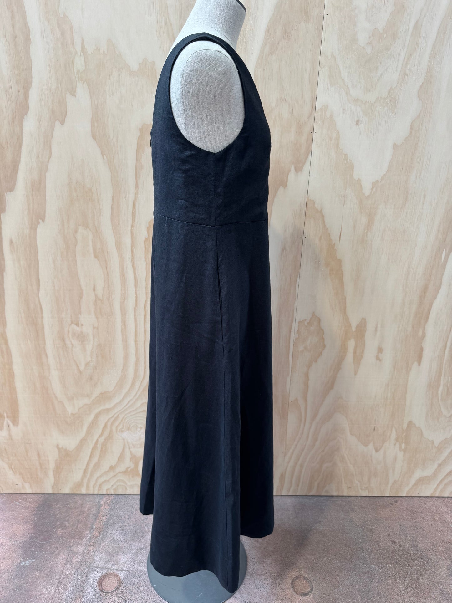 SKIN & THREADS ALESSANDRA LINEN MAXI DRESS - SIZE 10