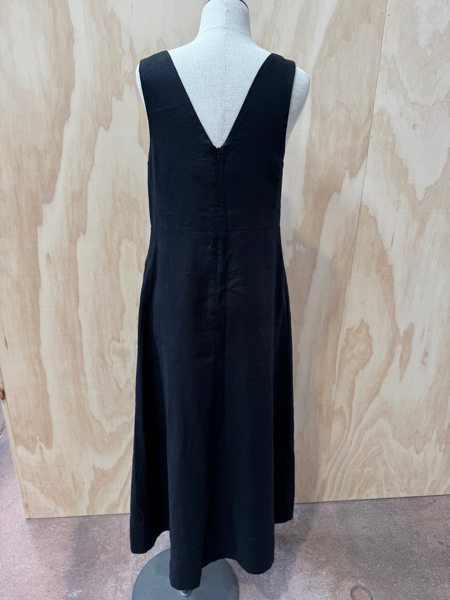 SKIN & THREADS ALESSANDRA LINEN MAXI DRESS - SIZE 10