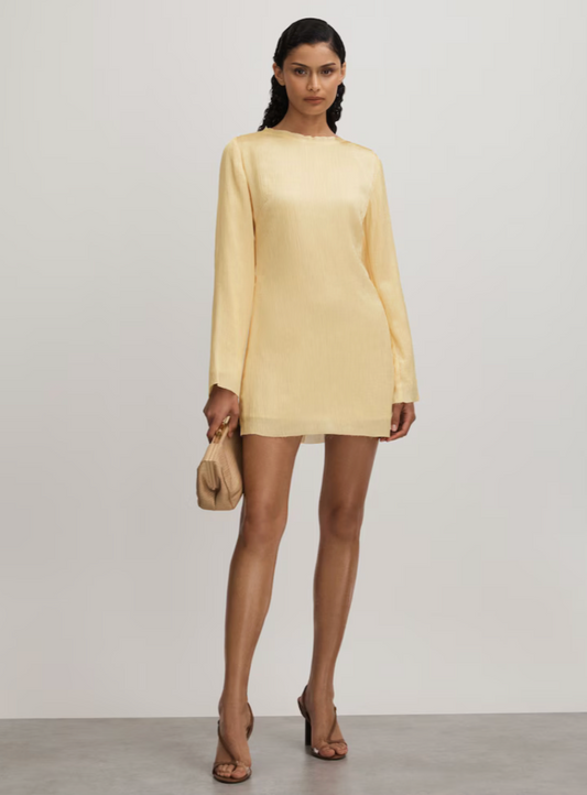 ANNA QUAN HEATHER MINI DRESS WITH RAW HEM - SIZE 12