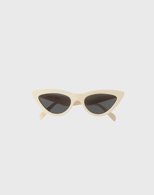 CELINE CAT-EYE IVORY ACETATE SUNGLASSES
