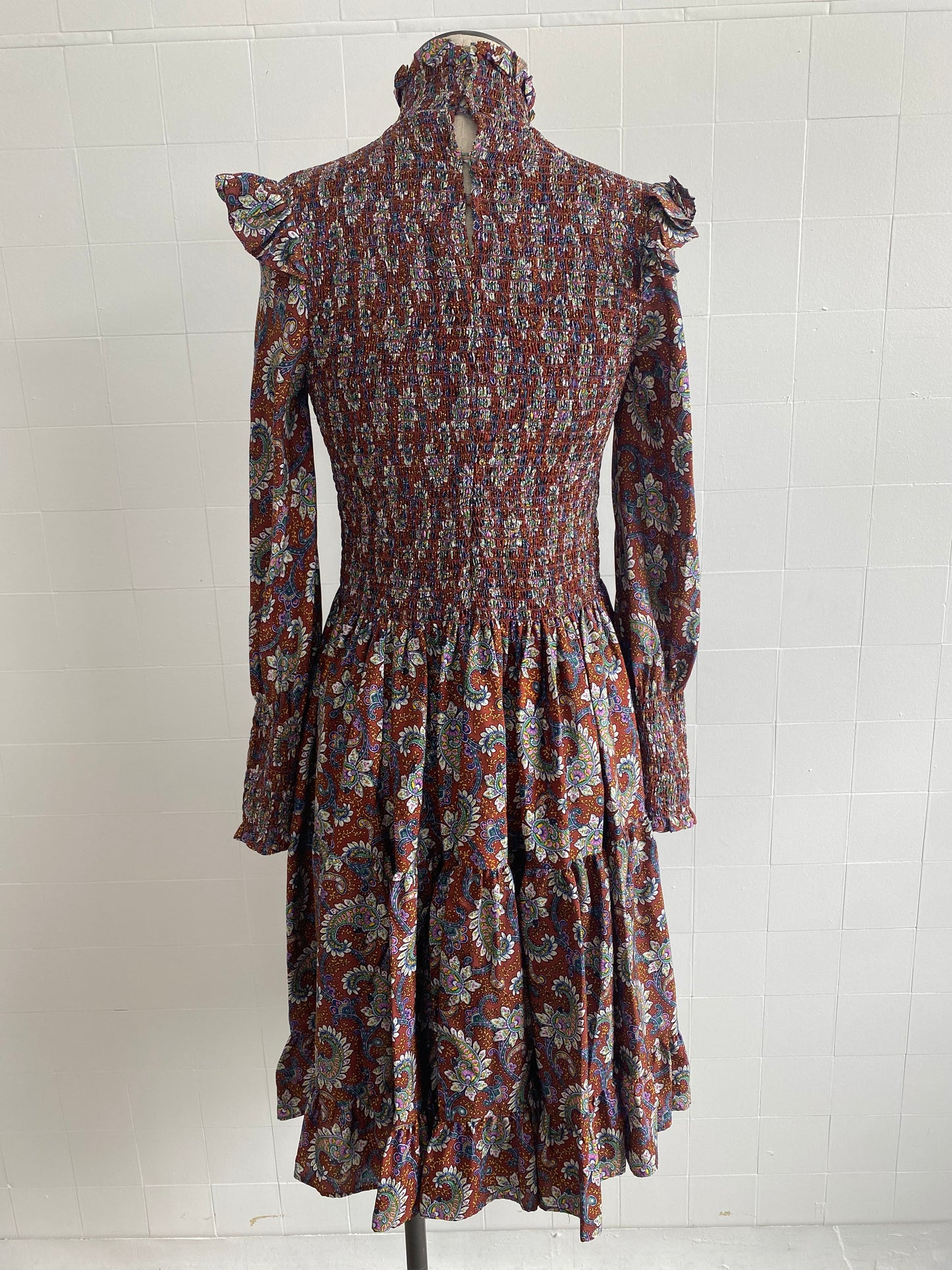 SCANLAN THEODORE PAISLEY DRESS - SIZE 6