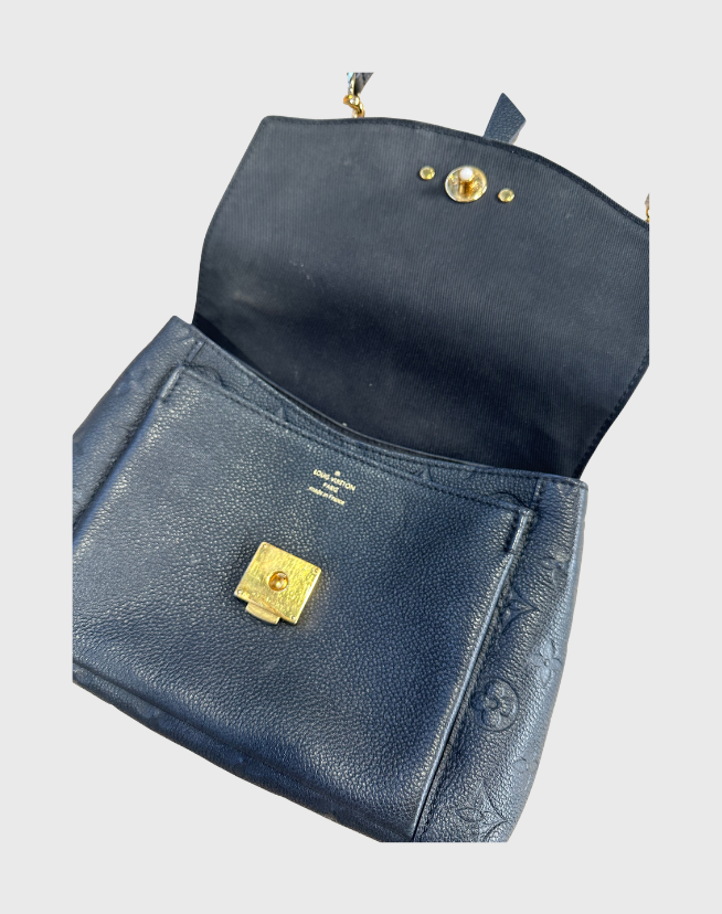 LOUIS VUITTON NAVY BLANCHE LEATHER BAG