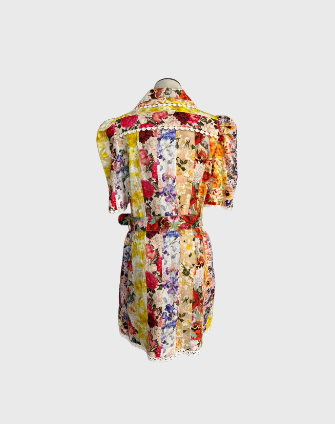 ZIMMERMANN WONDERLAND FLORAL SHIRT DRESS - SIZE 3