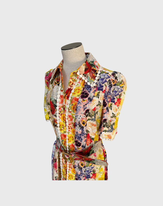ZIMMERMANN WONDERLAND FLORAL SHIRT DRESS - SIZE 3