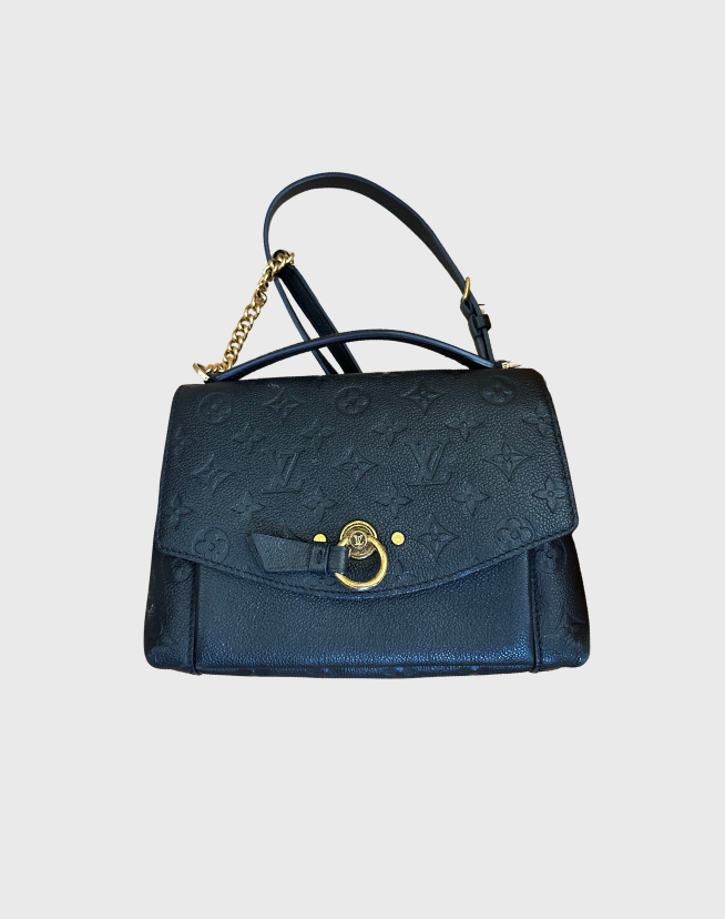 LOUIS VUITTON NAVY BLANCHE LEATHER BAG