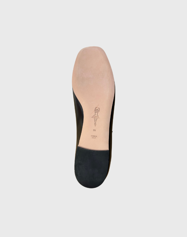 BALLY LEATHER BALLET FLATS - SIZE 39