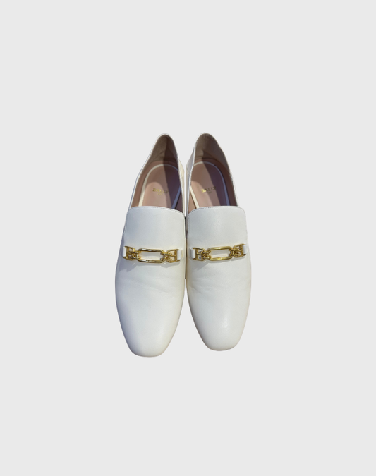 BALLY LEATHER LOAFERS - SIZE 39.5