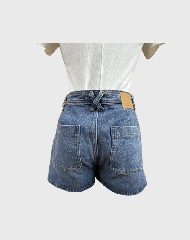 SEVENTY + MOCHI DENIM SHORTS - SIZE 26