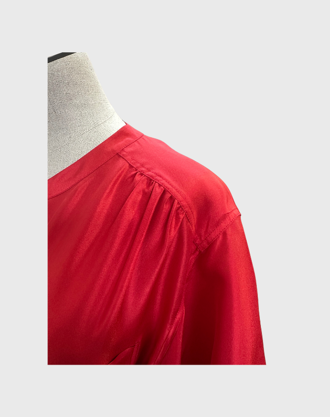 OROTON SILK TIE WAIST DRESS - SIZE 12-14
