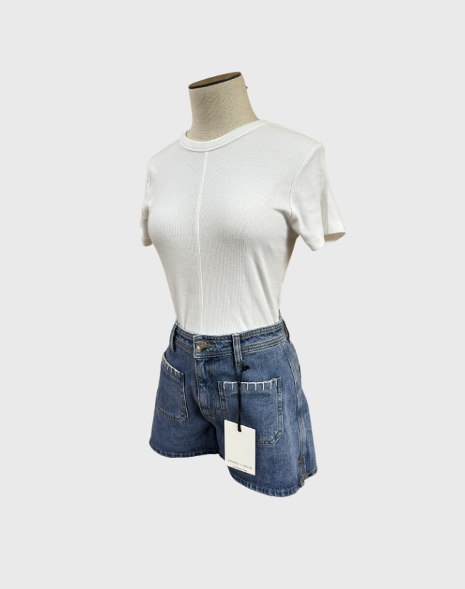 SEVENTY + MOCHI DENIM SHORTS - SIZE 26