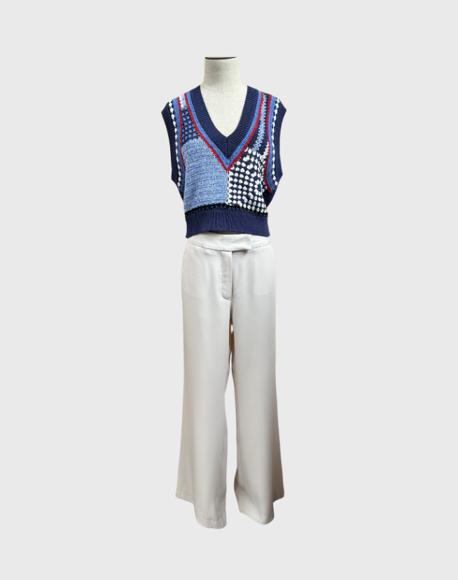 EFFIE KATS WIDE LEG TROUSER - SIZE 8