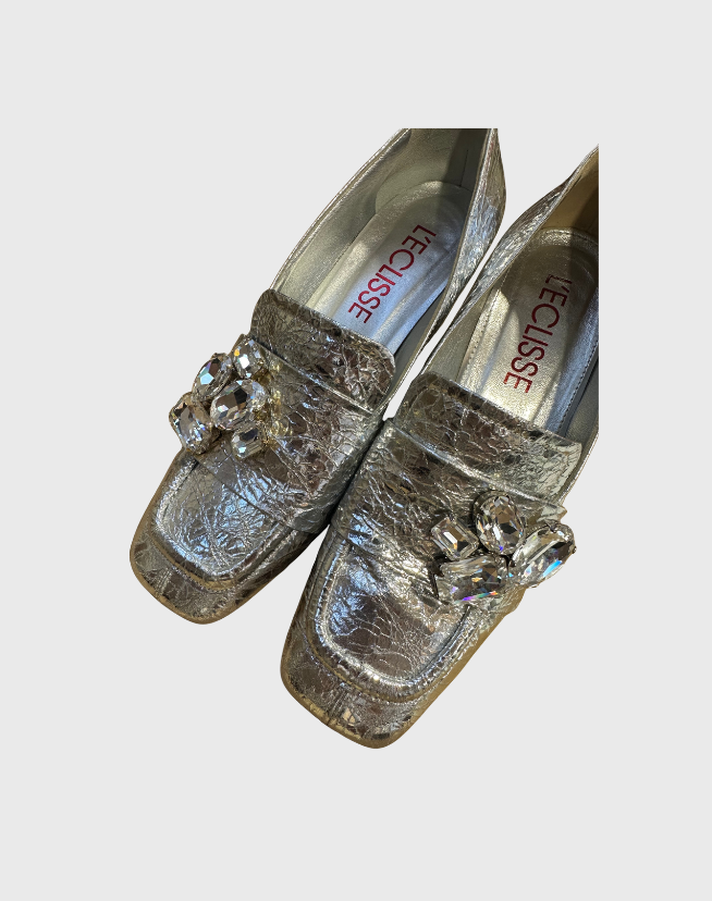 L'ECLISSE GEMSTONE BLOCK HEELS - SIZE 39