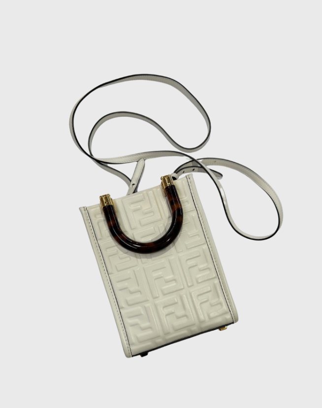 FENDI SUNSHINE LEATHER TOTE