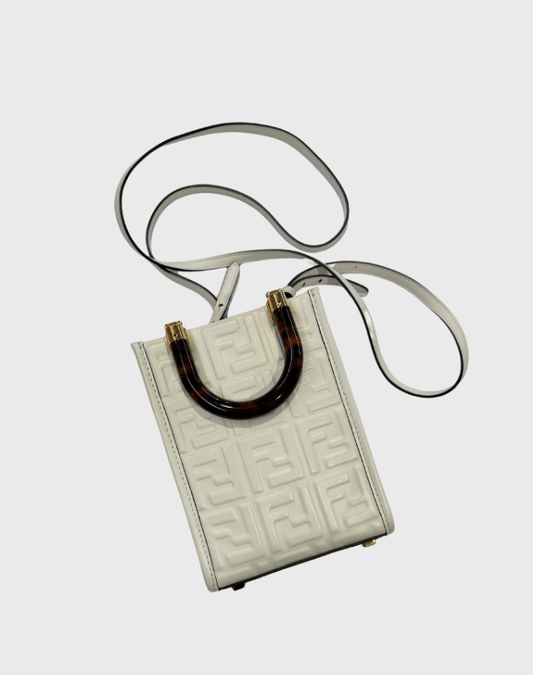 FENDI SUNSHINE LEATHER TOTE