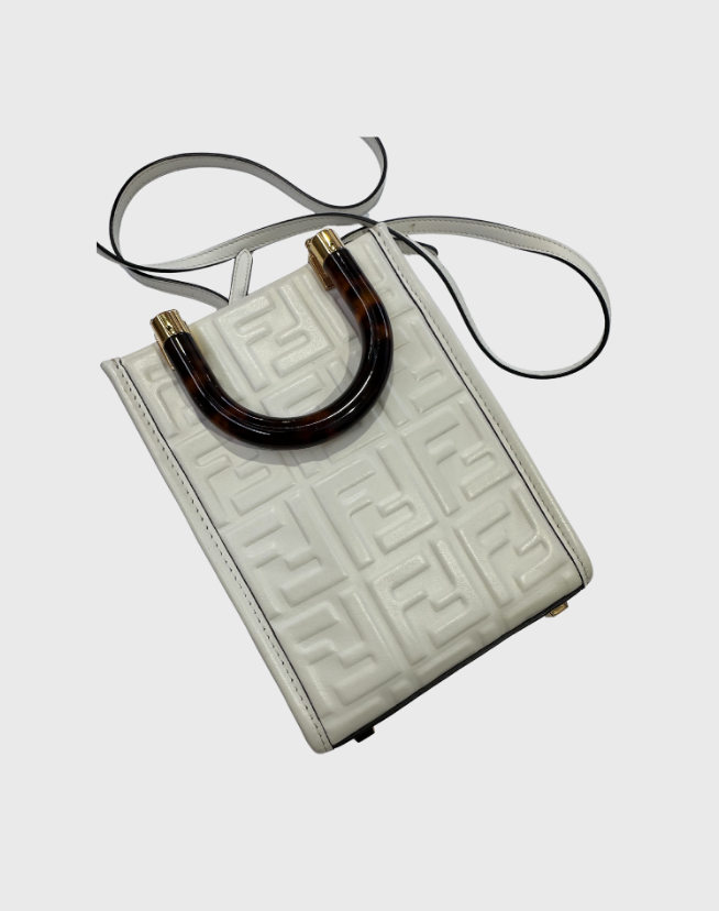 FENDI SUNSHINE LEATHER TOTE