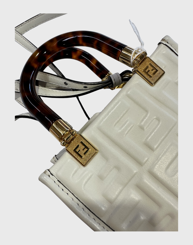 FENDI SUNSHINE LEATHER TOTE