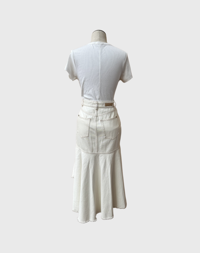 SASS & BIDE LONG DENIM SKIRT - SIZE 6