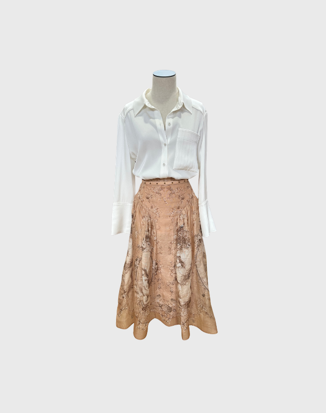 ZIMMERMANN REBELLION MIDI SKIRT - SIZE 0