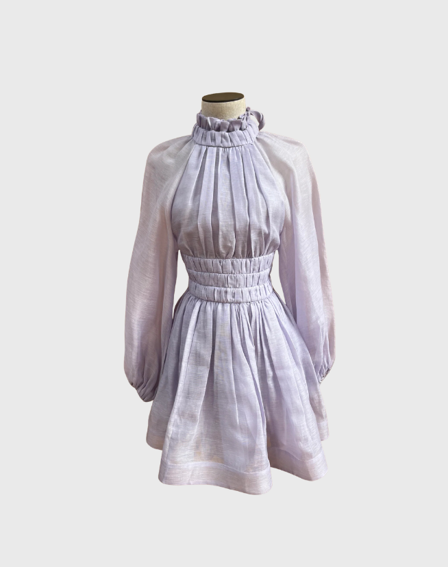 ZIMMERMANN LUMINOUS LONG SLEEVE MINI - SIZE 0