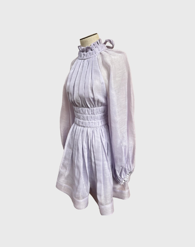 ZIMMERMANN LUMINOUS LONG SLEEVE MINI - SIZE 0