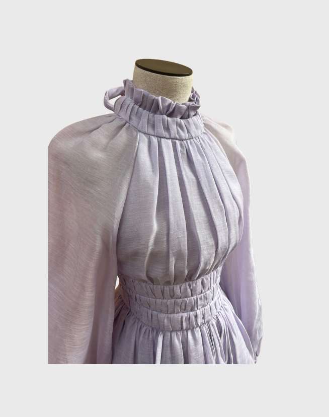 ZIMMERMANN LUMINOUS LONG SLEEVE MINI - SIZE 0