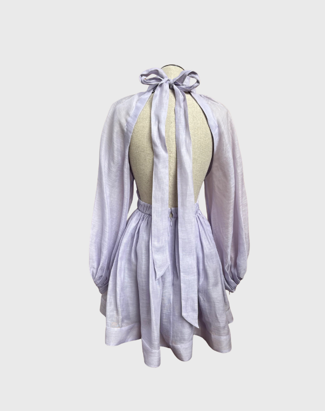 ZIMMERMANN LUMINOUS LONG SLEEVE MINI - SIZE 0