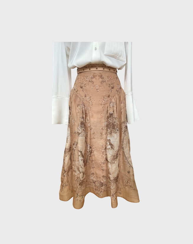ZIMMERMANN REBELLION MIDI SKIRT - SIZE 0