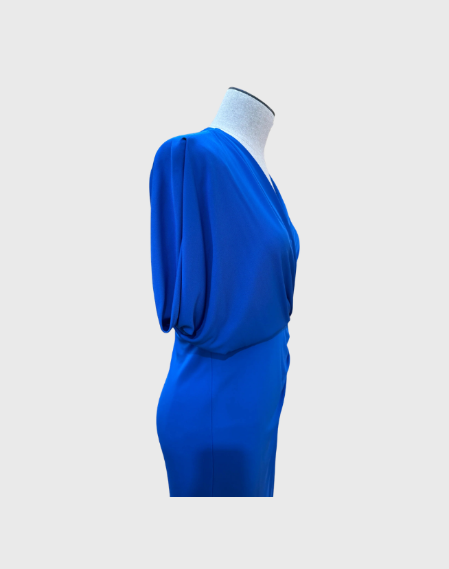DIANE VON FURSTENBURG COBALT BLUE MIDI DRESS - SIZE S