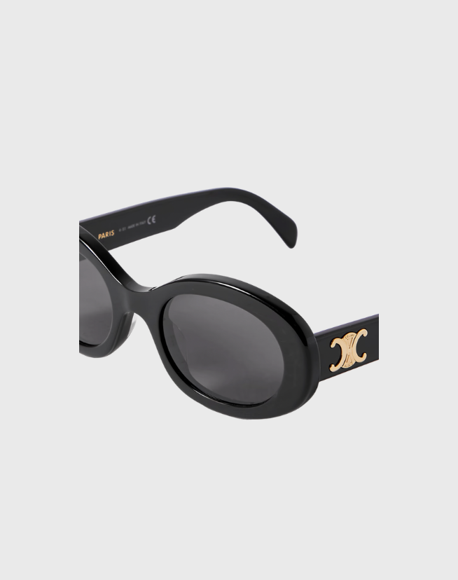 CELINE TRIOMPHE OVAL-FRAME ACETATE SUNGLASSES - $390