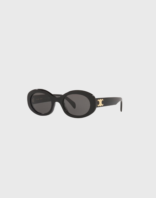 CELINE TRIOMPHE OVAL-FRAME ACETATE SUNGLASSES - $390