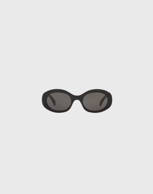 CELINE TRIOMPHE OVAL-FRAME ACETATE SUNGLASSES - $390